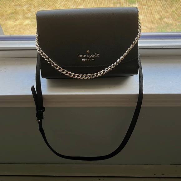 NWOT Kate Spade Black crossbody purse with chain. - Picture 2 of 6